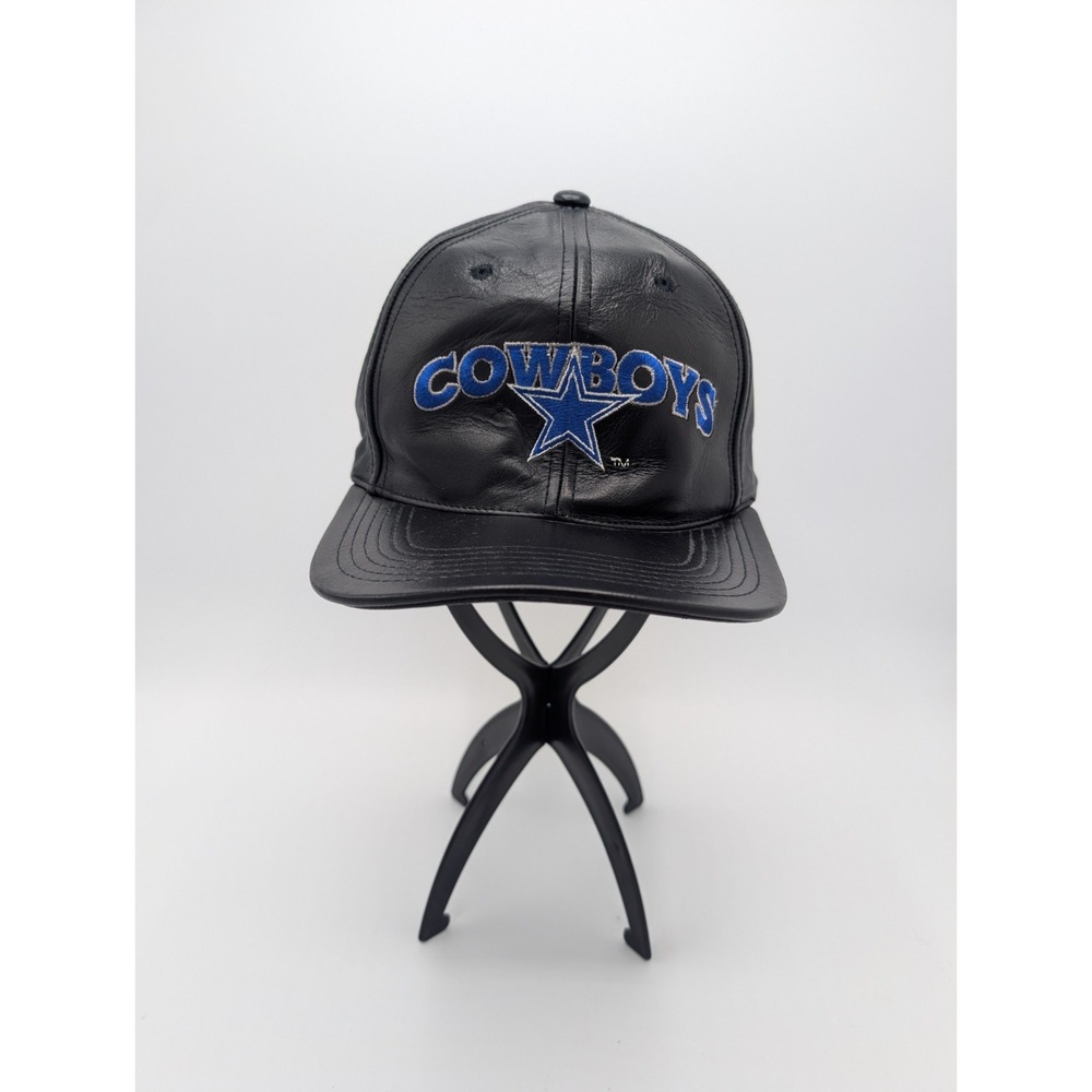 Vtg Drew Pearson Dallas Cowboys Leather NFL Branded Snapback Hat Cap Football